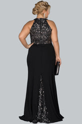 Plus Size Halter Neckline Dress
